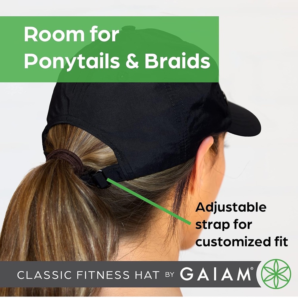 GAIAM Black Classic Curved Brim Hat - Picture 4 of 4